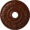 Ekena Millwork Rose Medallion (Canopies up to 7 1/4"), 18"OD x 3 1/2"ID x 1 1/2"P, Burnished Mahogany Crackle CM18ROBMC - alternate 1